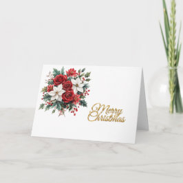 Navidades tradicionales floral Feliz Navidad