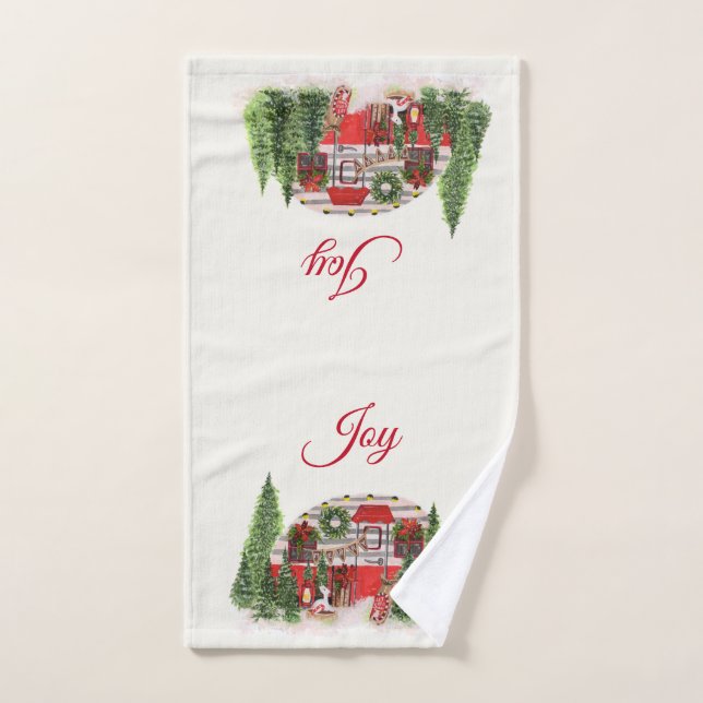 Navidades Trailer Camper Outdoorsy Tema (Toalla de mano)