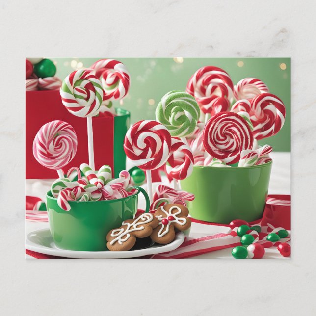 navidades tratan la postal (Anverso)