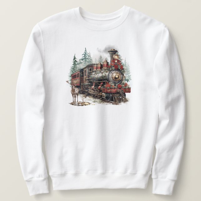 Navidades Tren sudaderas (Anverso del diseño)