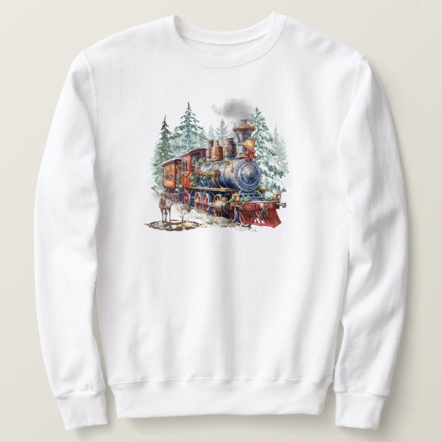 Navidades Tren sudaderas (Anverso del diseño)