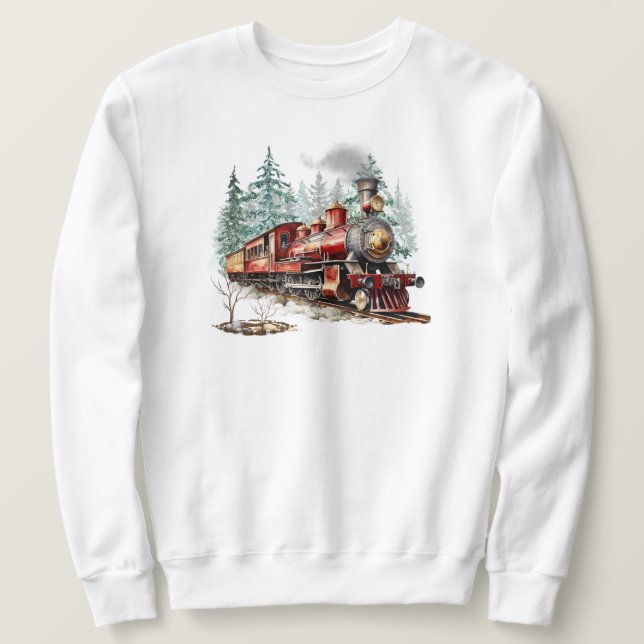 Navidades Tren sudaderas (Anverso del diseño)