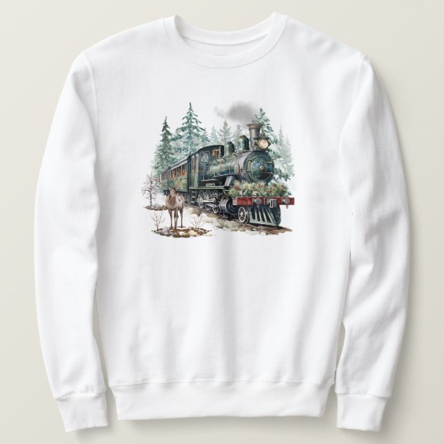 Navidades Tren sudaderas (Anverso del diseño)