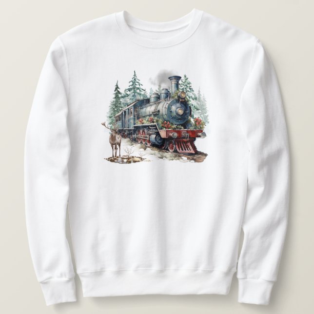 Navidades Tren sudaderas (Anverso del diseño)