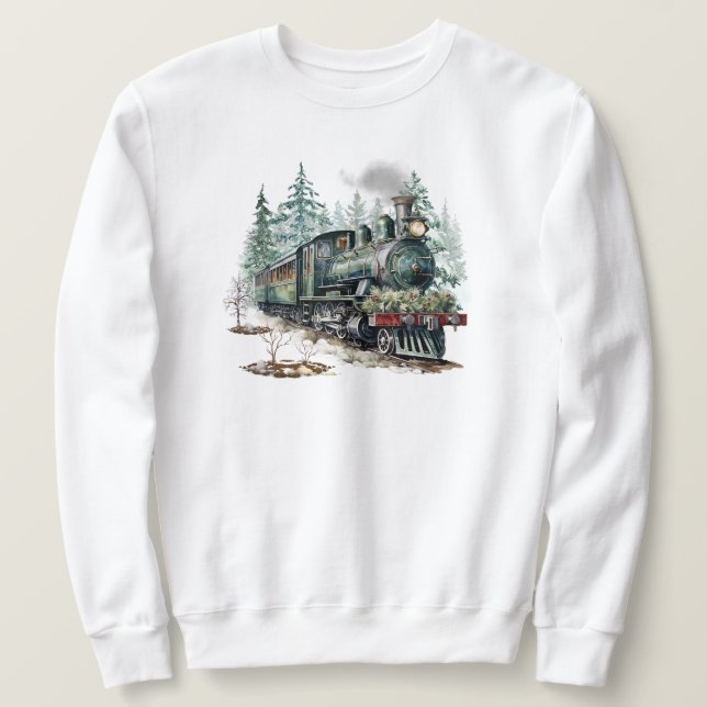 Navidades Tren sudaderas (Anverso del diseño)