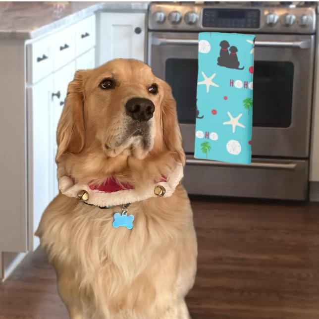 Navidades Tropical Dog Kitchen Toalla (Subido por el creador)