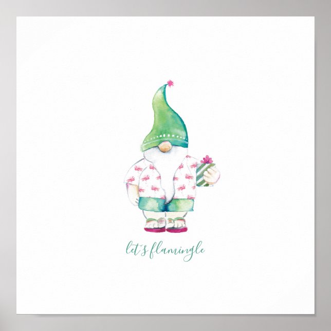 Navidades tropicales acuarela arte (Frente)