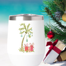 Navidades Tropicales Palm Tree Presenta Nombre Cos