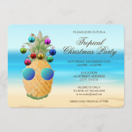 Navidades tropicales piña | Invitación de fiesta