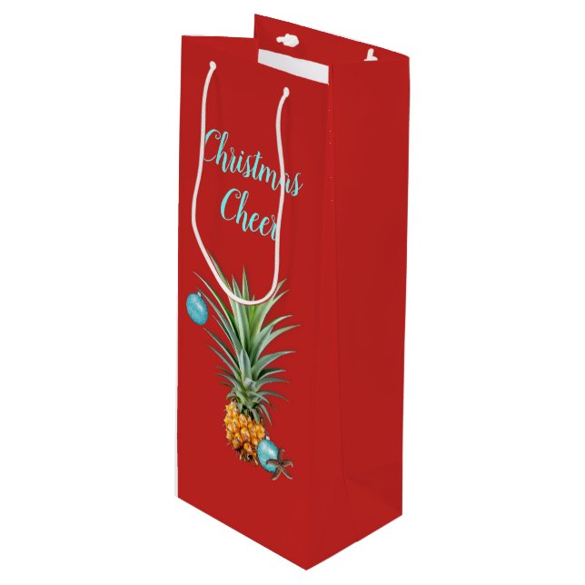 Navidades tropicales Pineapples Bolsa de Regalo de (Angulo Anverso)