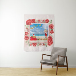 Navidades tropicales tapiz de pared