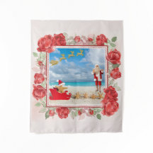 Navidades tropicales tapiz de pared