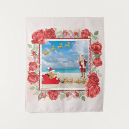 Navidades tropicales tapiz de pared