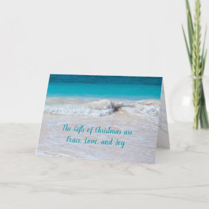 Navidades tropicales Tarjetas de Paz de Agua Oceán