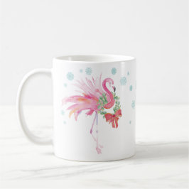 Navidades tropicales únicos tazas de flamenco rosa