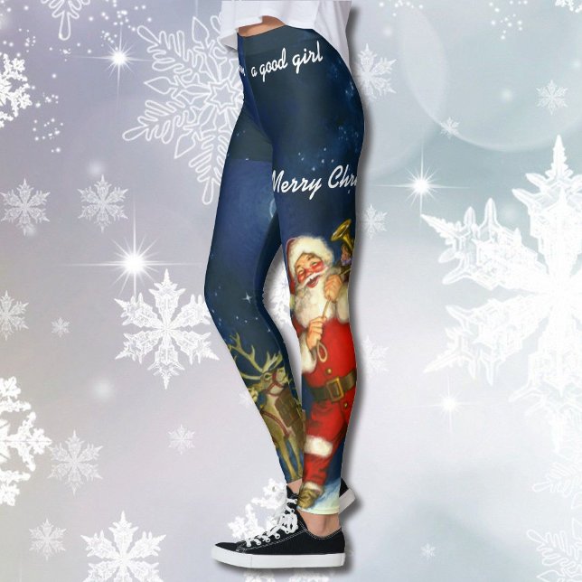 Navidades Tu NOMBRE Leggings Santa Jogging Pants (Subido por el creador)