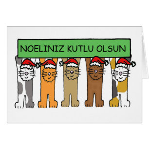 Navidades turcos felices Personalizados gatos en S