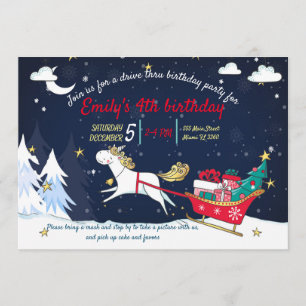 Navidades Unicorn Manejan Por Invitación De Cumple