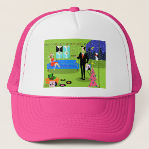 Navidades urbanos retro sombrero de doble camioner