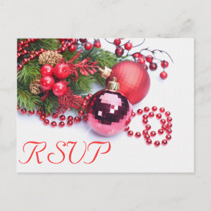 Navidades vacaciones Boda de Invierno RSVP postal