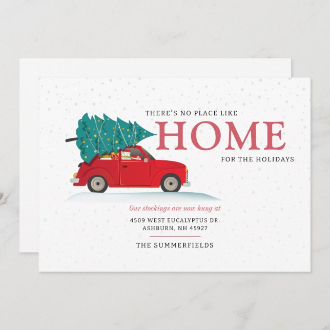 Navidades Vacaciones Invitación de circulación de  (Anverso / Reverso)