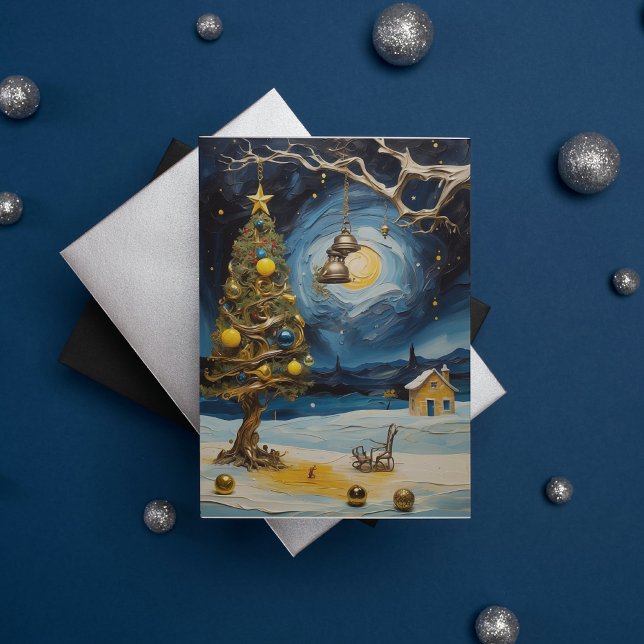 Navidades Van Gogh Tarjeta Saludo De Arte Noche St (Subido por el creador)