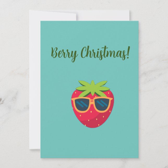 Navidades Vegan Berry con tarjeta de felicitación  (Anverso)