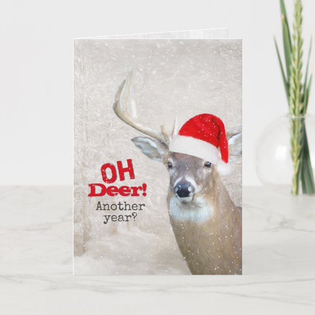 Navidades Vendidos con tarjeta de vacaciones Santa (Anverso)