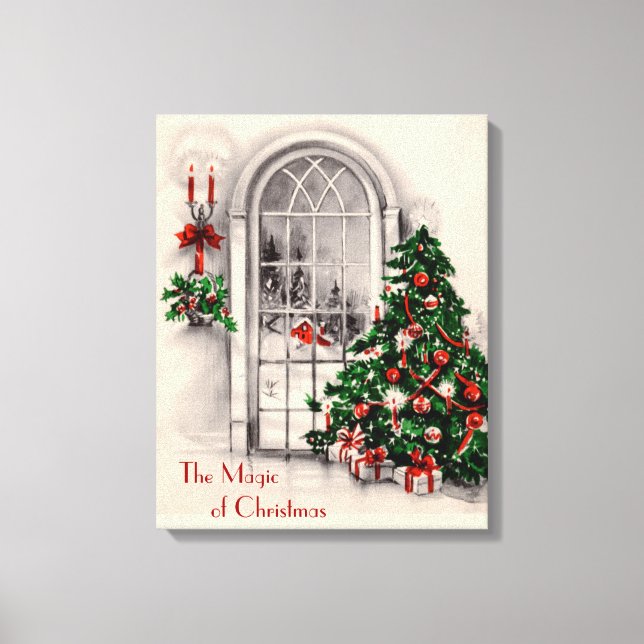 Navidades Ventana de impresión de lienzo grande (Anverso)