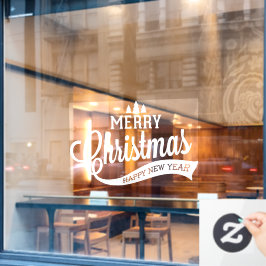 Navidades Ventana de vacaciones o calcomanía de la