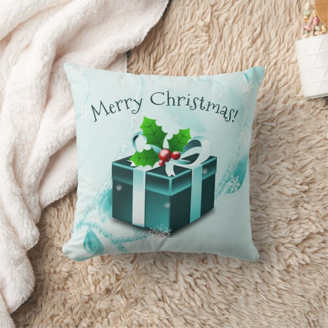 Navidades verde azulados dan Cojín decorativo (Manta)