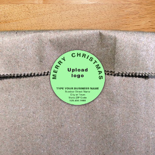 Navidades verdes claros Pegatina de formas redonda