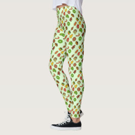 Navidades verdes Cookie Cookies Leggings navideñas
