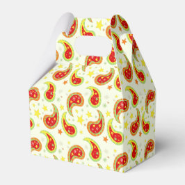 Navidades verdes de color rojo crema estrella caja