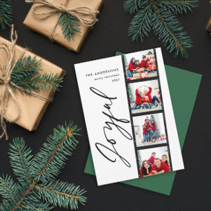 Navidades verdes de la tipografía fotográfica Vint