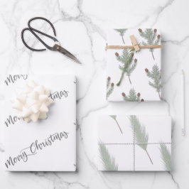 Navidades verdes envuelven papel