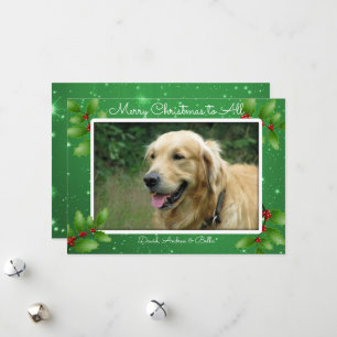 Navidades verdes recorren la tarjeta de gran foto