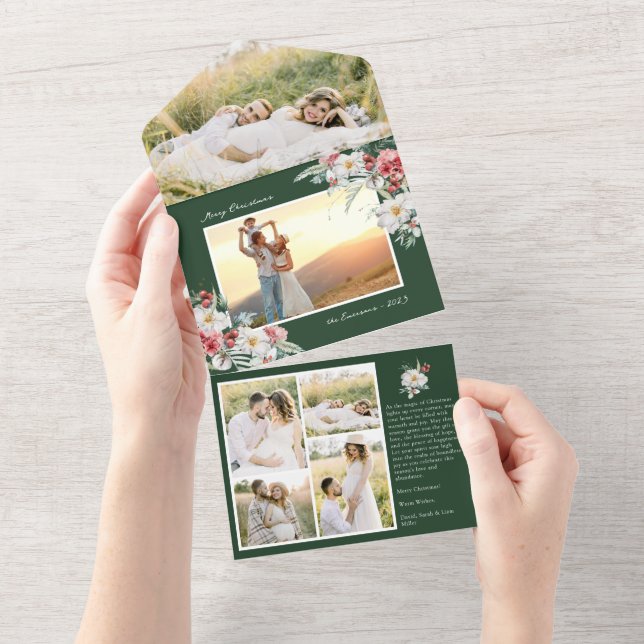 Navidades verdes todo en una sola tarjeta (desgarro)