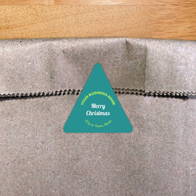 Navidades verdes verde azulados Pegatina del trián (Subido por el creador)