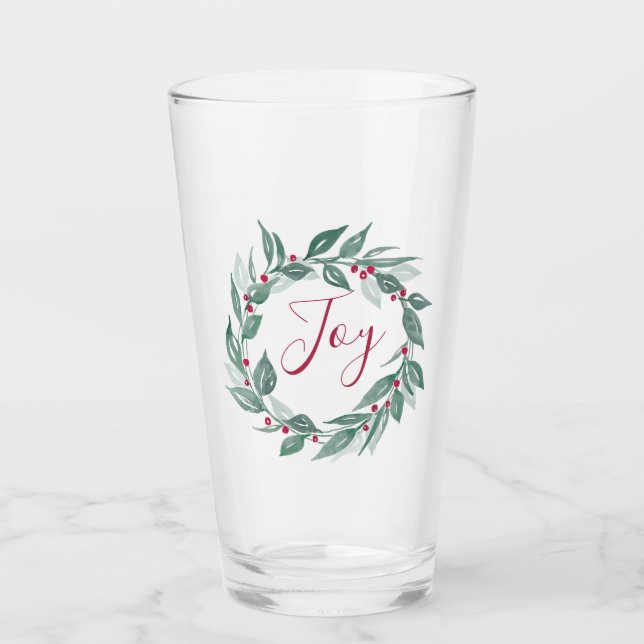 Navidades Verdor Wreath Red Berries Alegría (Anverso)