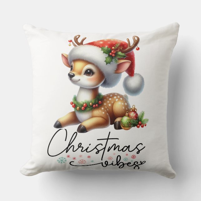 Navidades Vibes lanza almohada (Anverso)