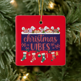 Navidades Vibes Ornamento cerámico