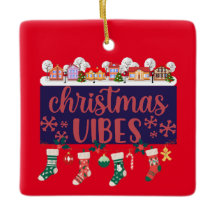 Navidades Vibes Ornamento cerámico