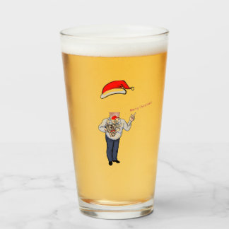 Navidades Vidrio de Cerveza Añade tu cara!