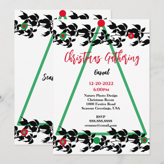 NAVIDADES VINE SEASONS GREETINING INVITACIÓN (Anverso / Reverso)