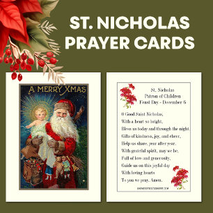 Navidades Vintage Tarjeta de Oración Jesús de San 