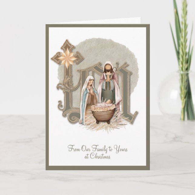 Navidades Virgin Mary Baby Jesus Tarjeta religiosa (Anverso)