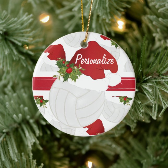Navidades Voleibol Personaliza el Ornamento (Árbol)