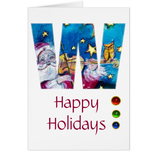NAVIDADES W CARTA / INSPIRADO SANTA MONOGRAM (Frente)