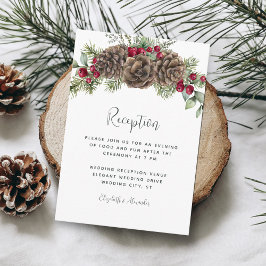 Navidades Watercolor Pinecones Boda Recepción